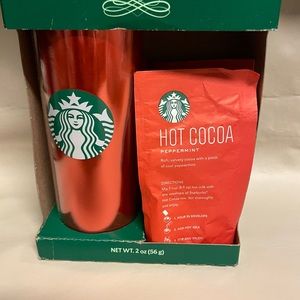 Starbucks 2020 Red Mermaid 16 oz. Travel Mug Set- NEW